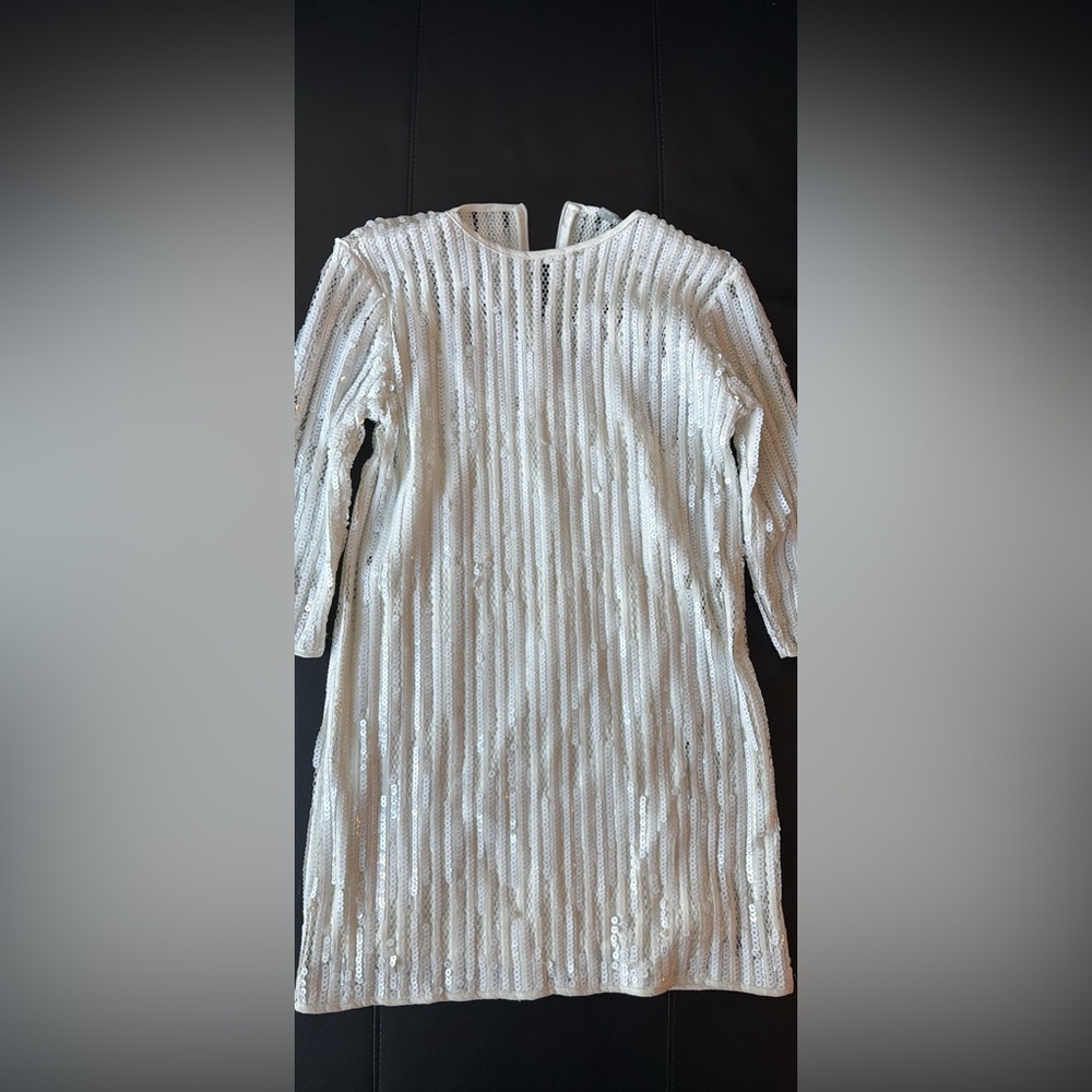 Zara White sequin dress